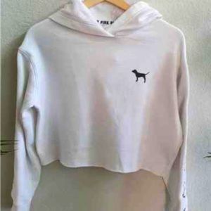 Victoria’s Secret PINK Long Sleeve With Hood Waffle Texture Top